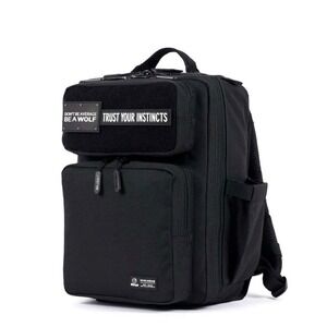 WOLFpak 15L Alpha Black Commuter NEVER AVERAGE Black Tactical Backpack